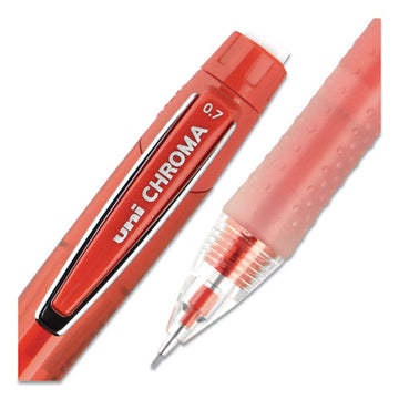 uni-ball® Chroma Mechanical Pencil, 0.7 Mm, Hb (#2), Black Lead, Red Barrel, Dozen freeshipping - TVN Wholesale
